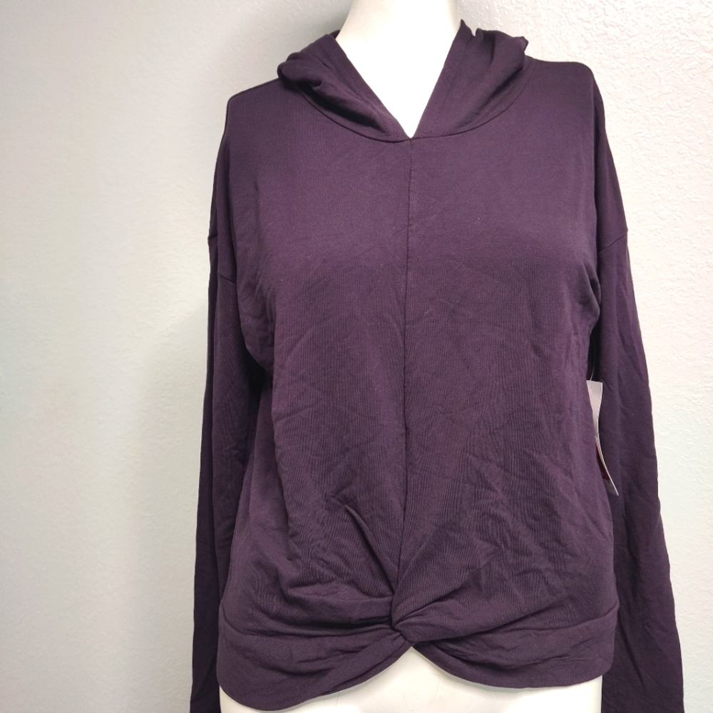 Zella Girl‎ XL purple knot front active hoodie